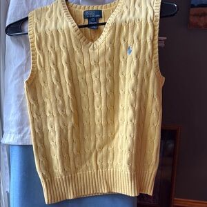 BACK TO SCHOOL PRICE!  Polo by Ralph Lauren V-Neck Yellow Sweater Vest